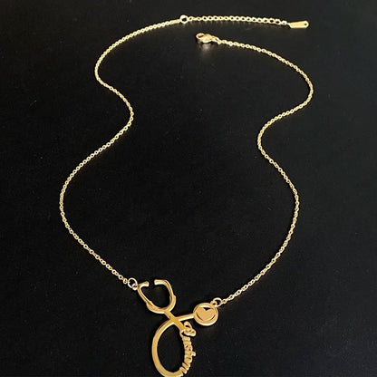 Personalized Stethoscope Name Necklace