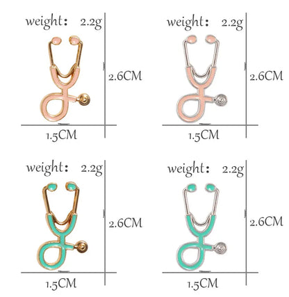 Colorful Nurse Stethoscope Brooch Pin