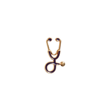 Colorful Nurse Stethoscope Brooch Pin