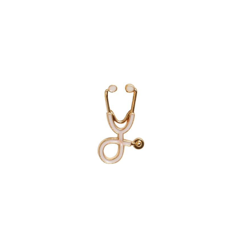 Colorful Nurse Stethoscope Brooch Pin