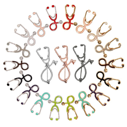 Colorful Nurse Stethoscope Brooch Pin