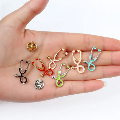 Colorful Nurse Stethoscope Brooch Pin