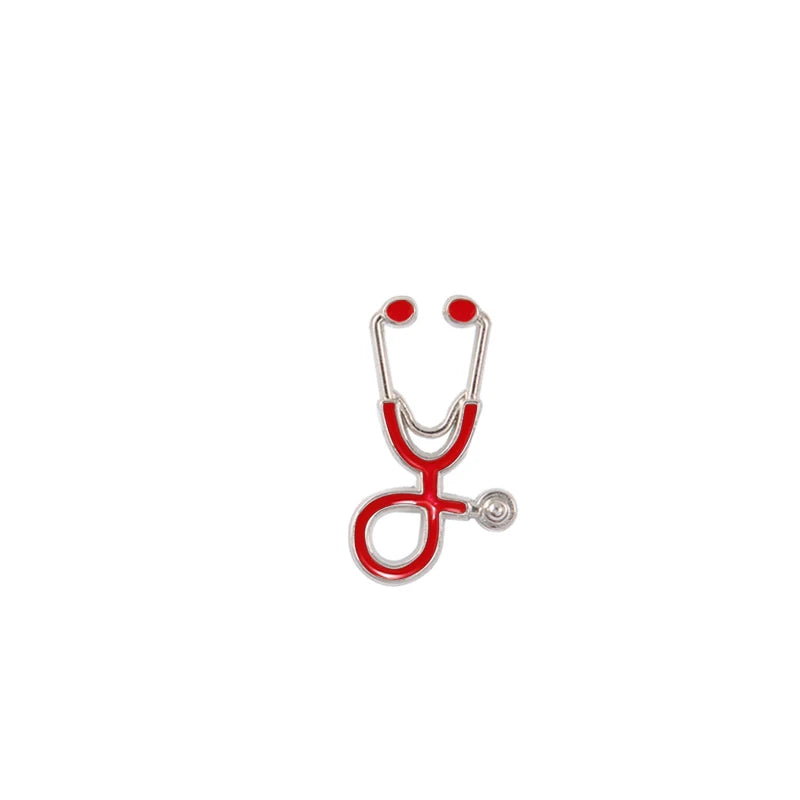 Colorful Nurse Stethoscope Brooch Pin