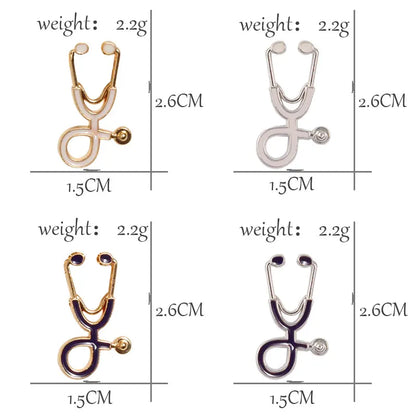 Colorful Nurse Stethoscope Brooch Pin