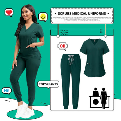 Quick-Dry Medical Scrubs Set Professional