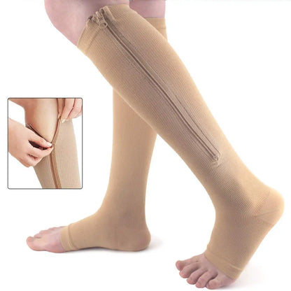 Zipper Compression Support Socks