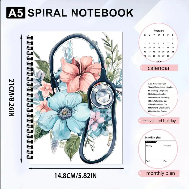 A5 Nurse Spiral Notebook