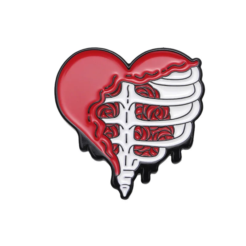 Medical Organ Enamel Brooch Set