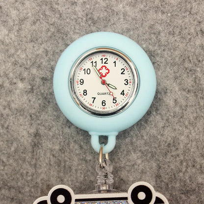 Glitter Heart Nurse Pocket Watch