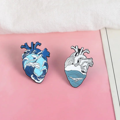 Medical Organ Enamel Brooch Set