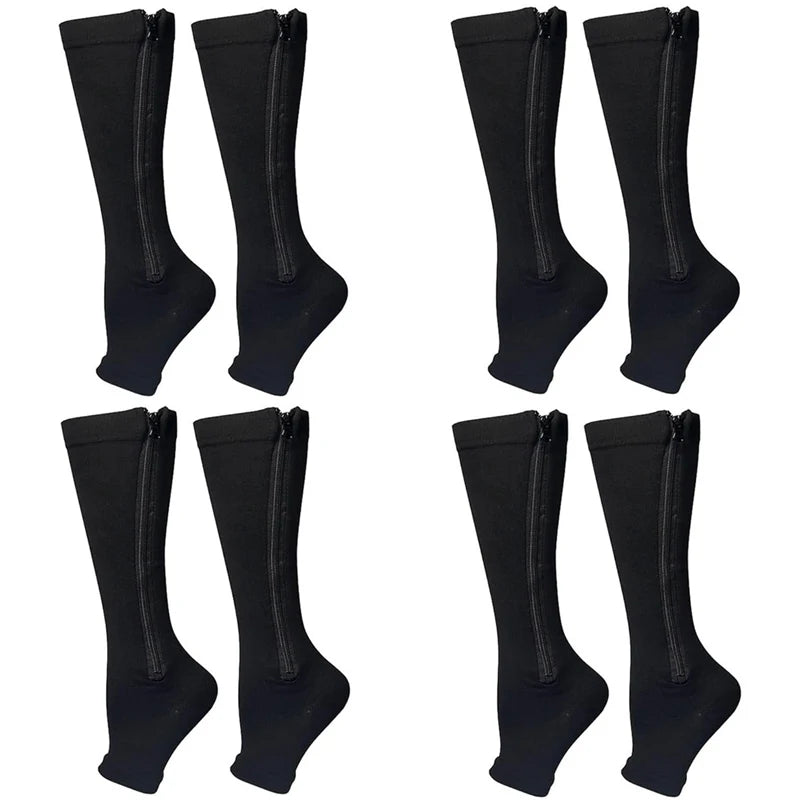 Zipper Compression Support Socks