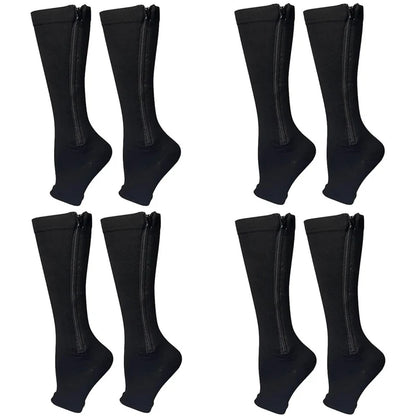 Zipper Compression Support Socks