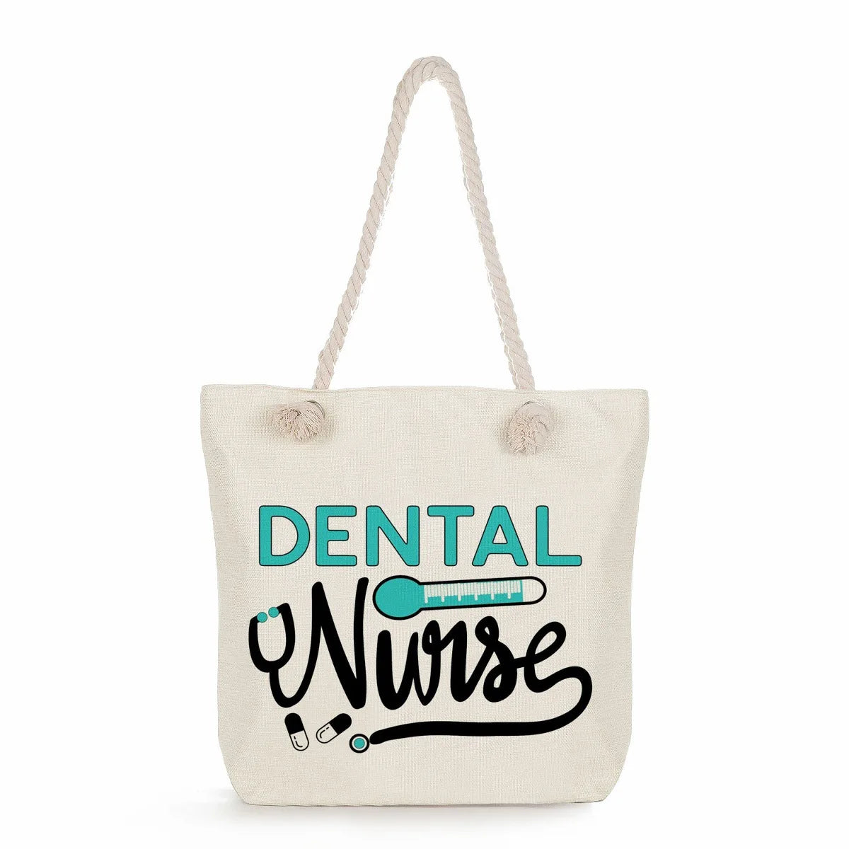 Printed Nurse Canvas Tote Bag