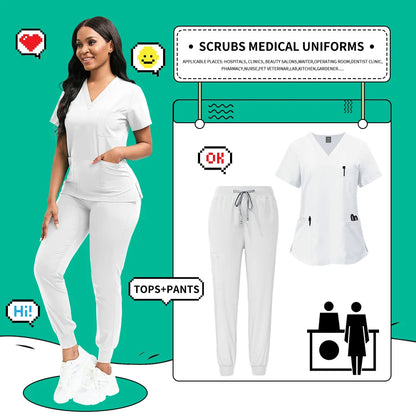 Quick-Dry Medical Scrubs Set Professional