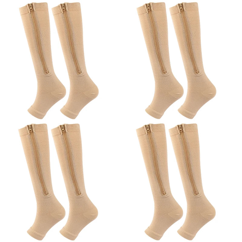 Zipper Compression Support Socks