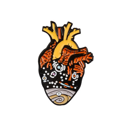 Medical Organ Enamel Brooch Set