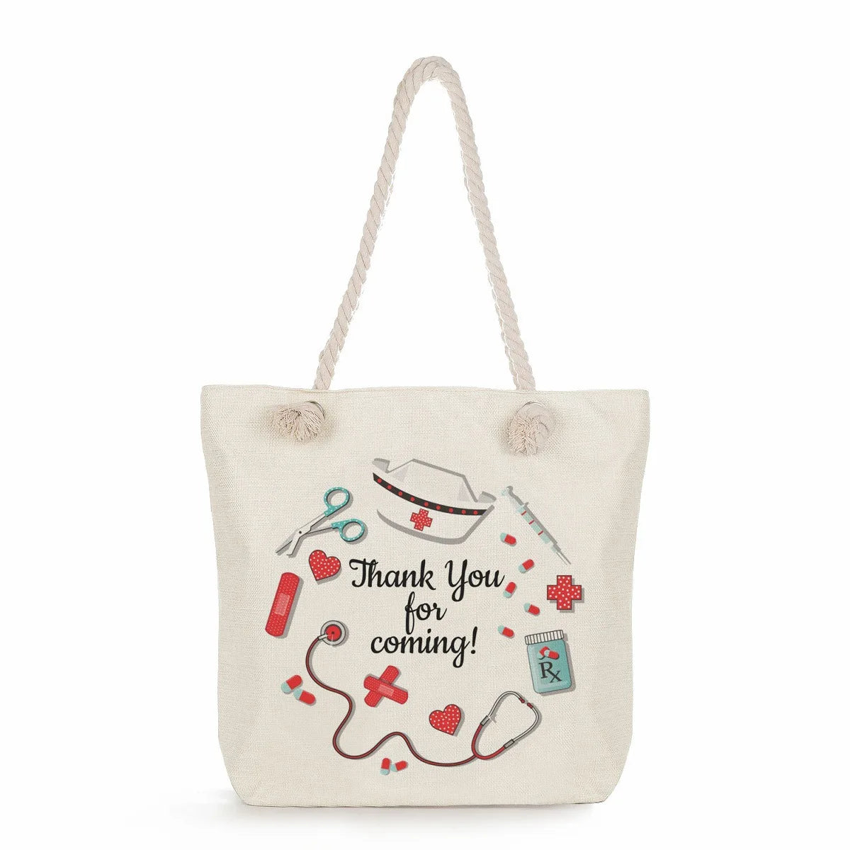 Printed Nurse Canvas Tote Bag