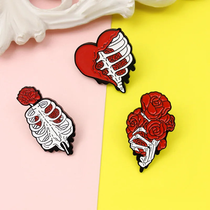 Medical Organ Enamel Brooch Set