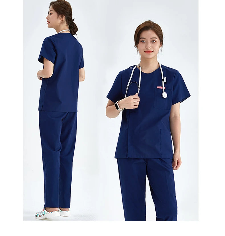 Zipper Nurse Scrub Set