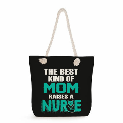 Printed Nurse Canvas Tote Bag