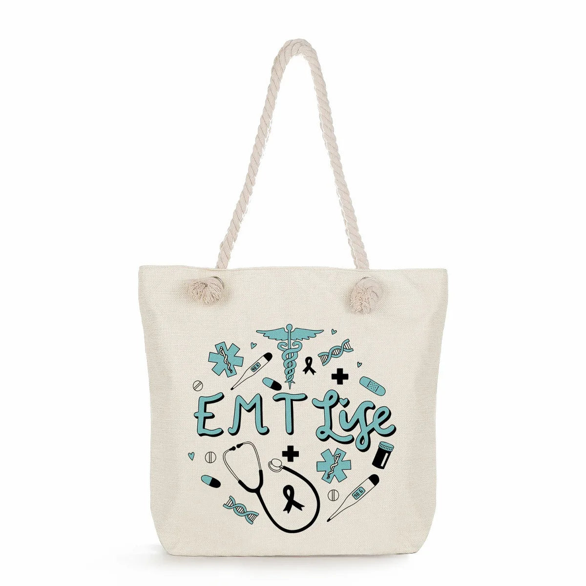Printed Nurse Canvas Tote Bag