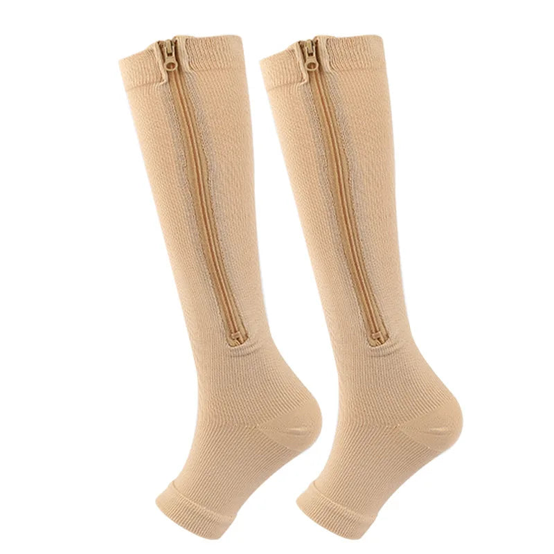 Zipper Compression Support Socks
