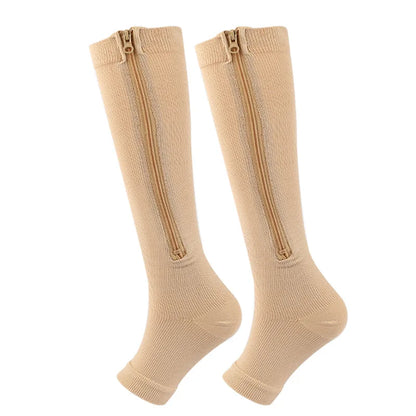 Zipper Compression Support Socks