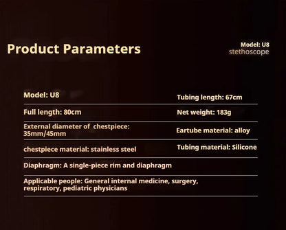 Professional Double-Sided Cardiology Stethoscope