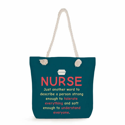 Printed Nurse Canvas Tote Bag