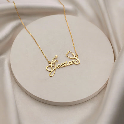 Custom Stethoscope Name Necklace