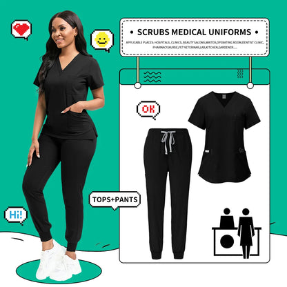 Quick-Dry Medical Scrubs Set Professional