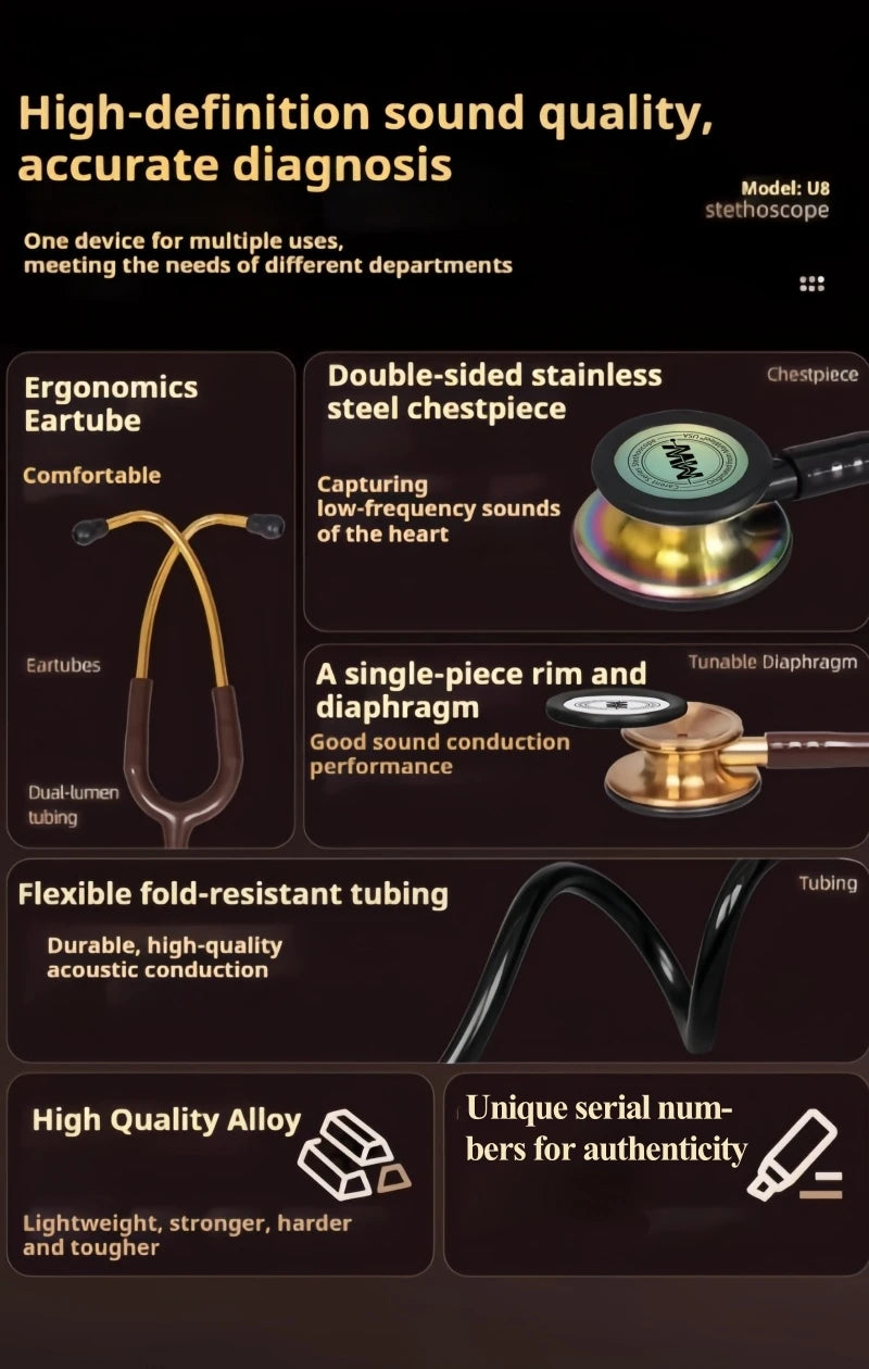 Professional Double-Sided Cardiology Stethoscope
