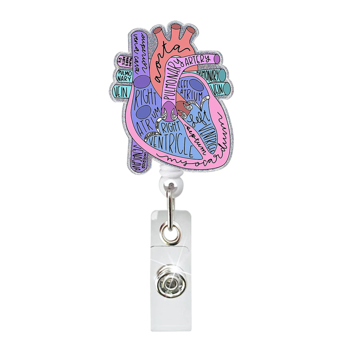 Glitter Medical Badge Reel Holder