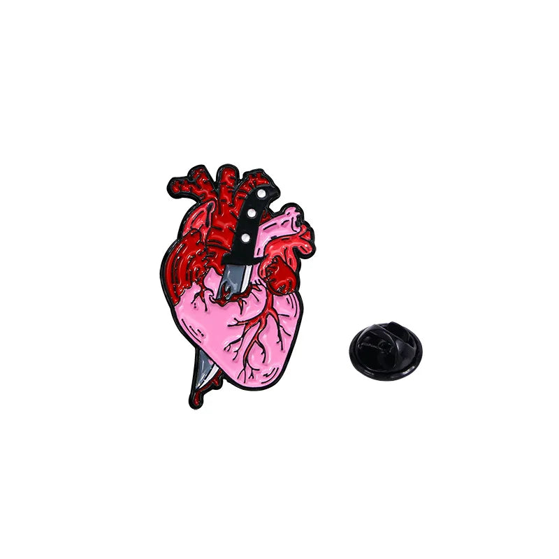Medical Organ Enamel Brooch Set