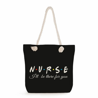 Printed Nurse Canvas Tote Bag