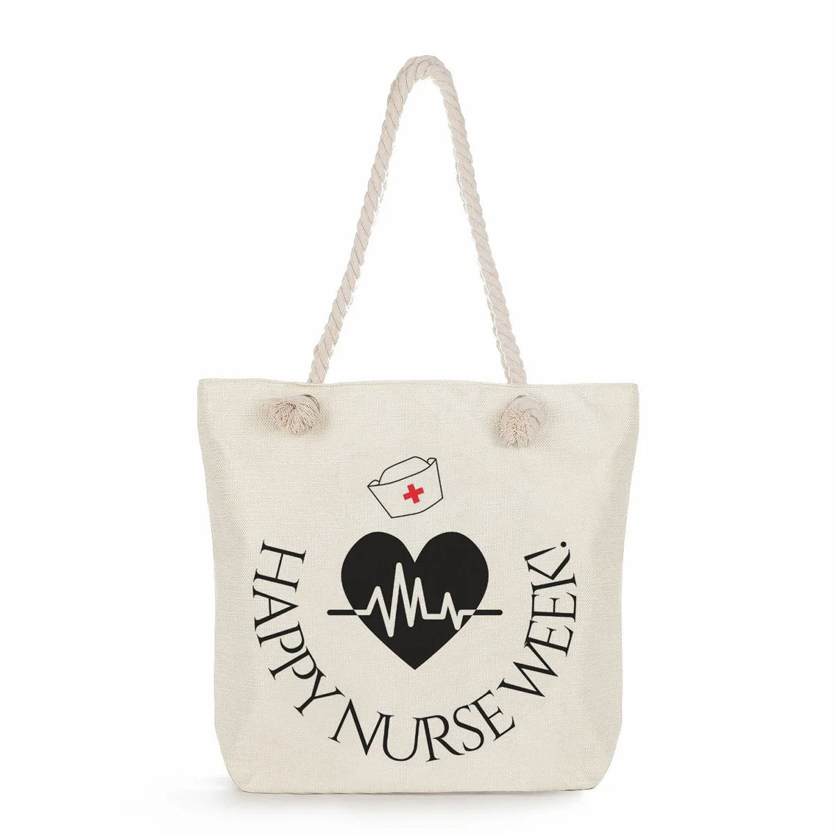 Printed Nurse Canvas Tote Bag