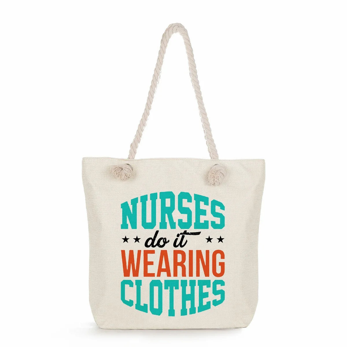 Printed Nurse Canvas Tote Bag