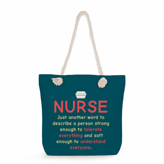 Printed Nurse Canvas Tote Bag