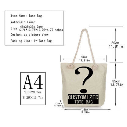 Printed Nurse Canvas Tote Bag