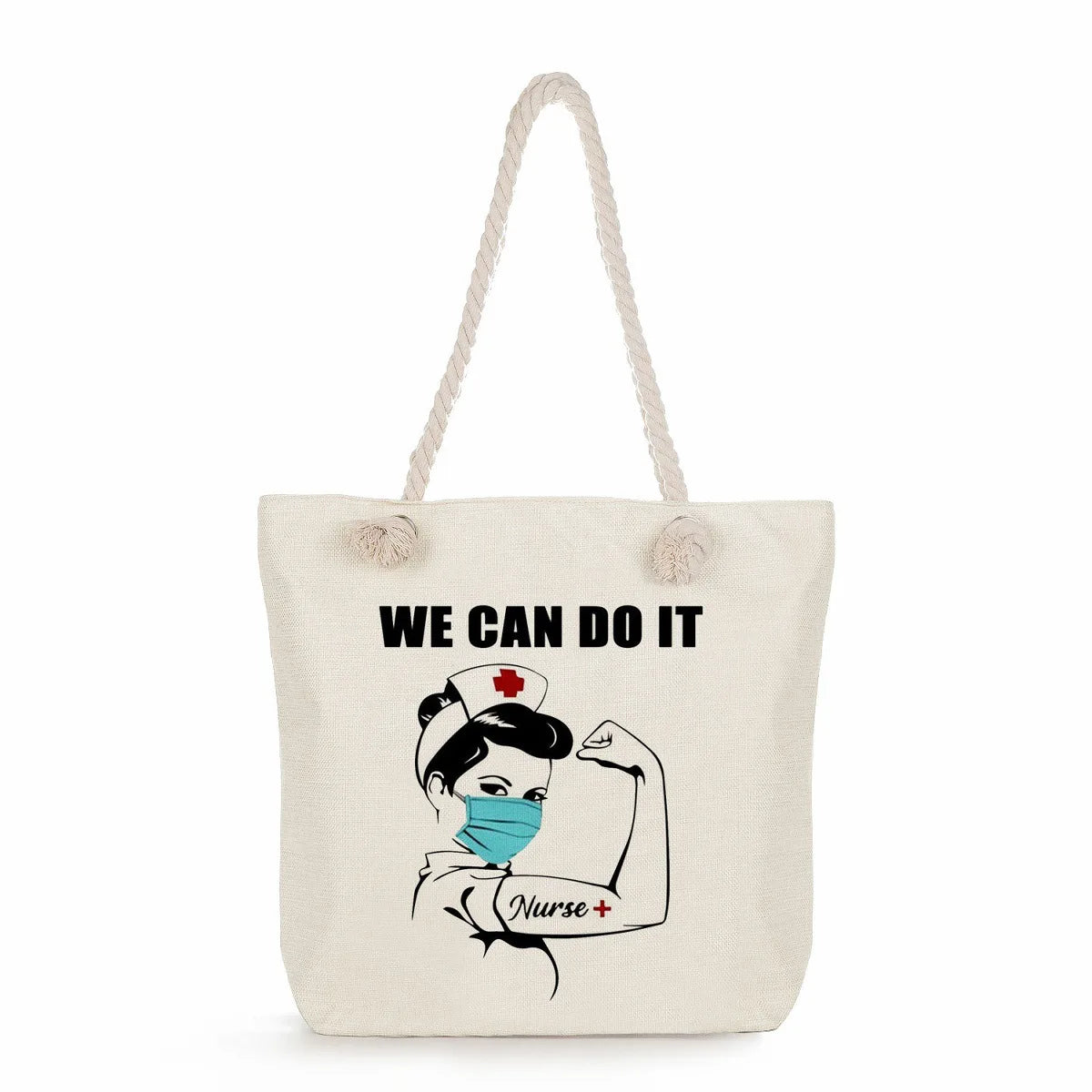 Printed Nurse Canvas Tote Bag