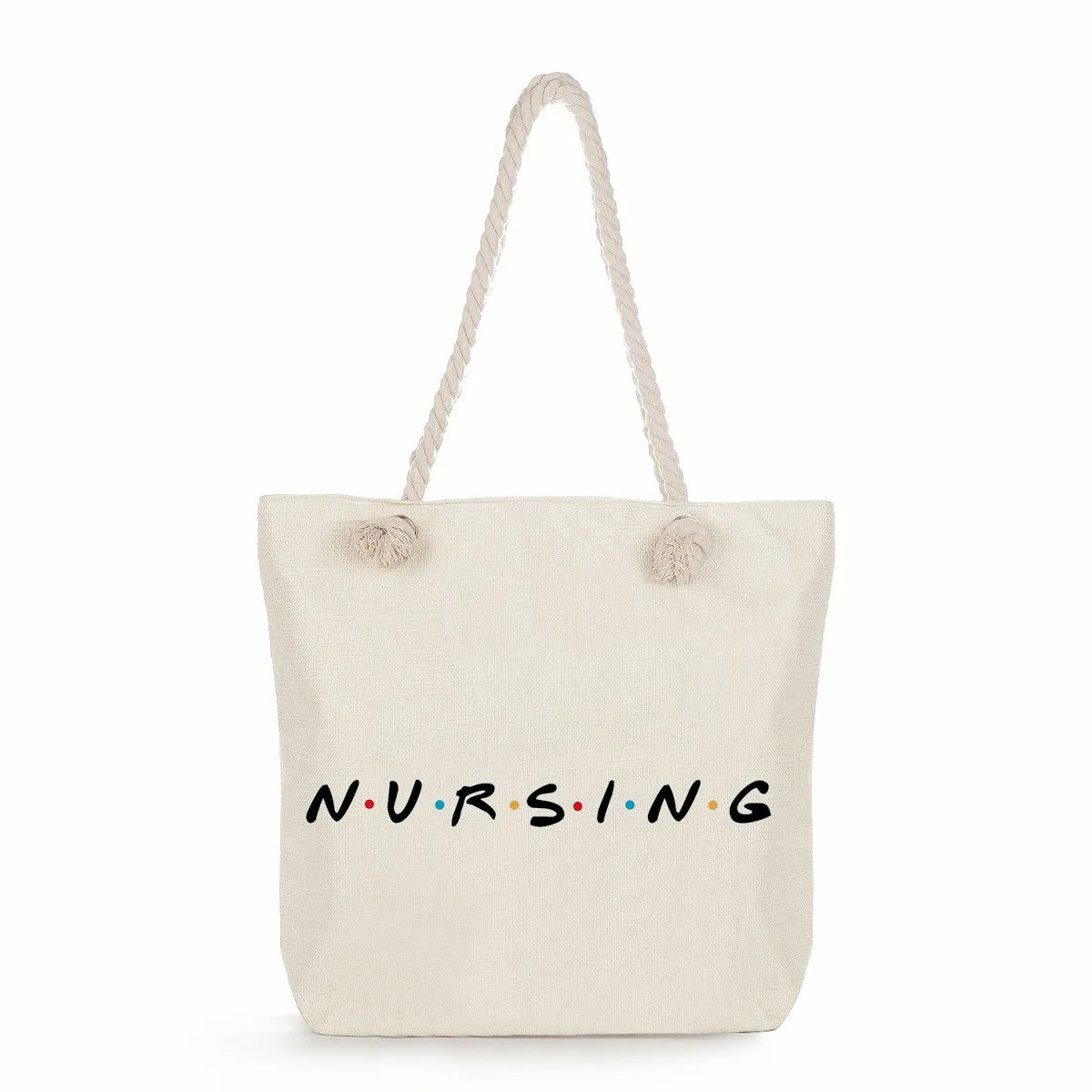 Printed Nurse Canvas Tote Bag