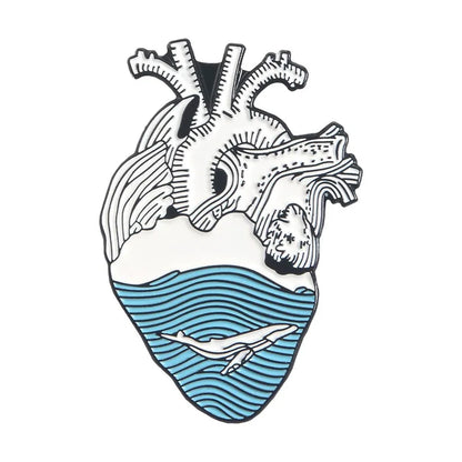 Medical Organ Enamel Brooch Set