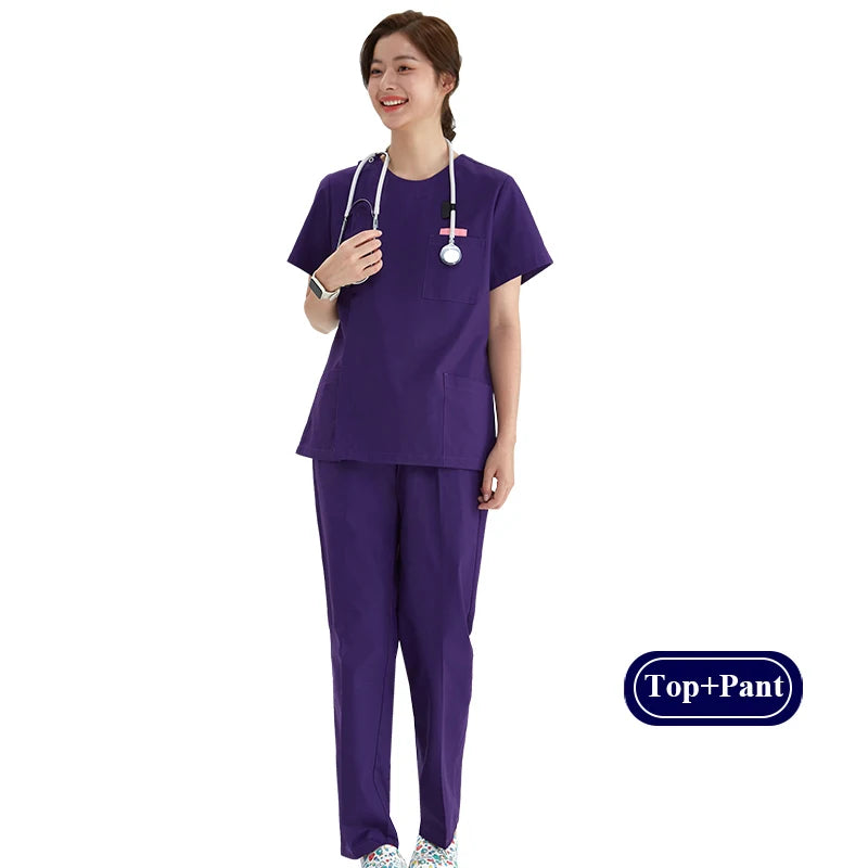 Zipper Nurse Scrub Set