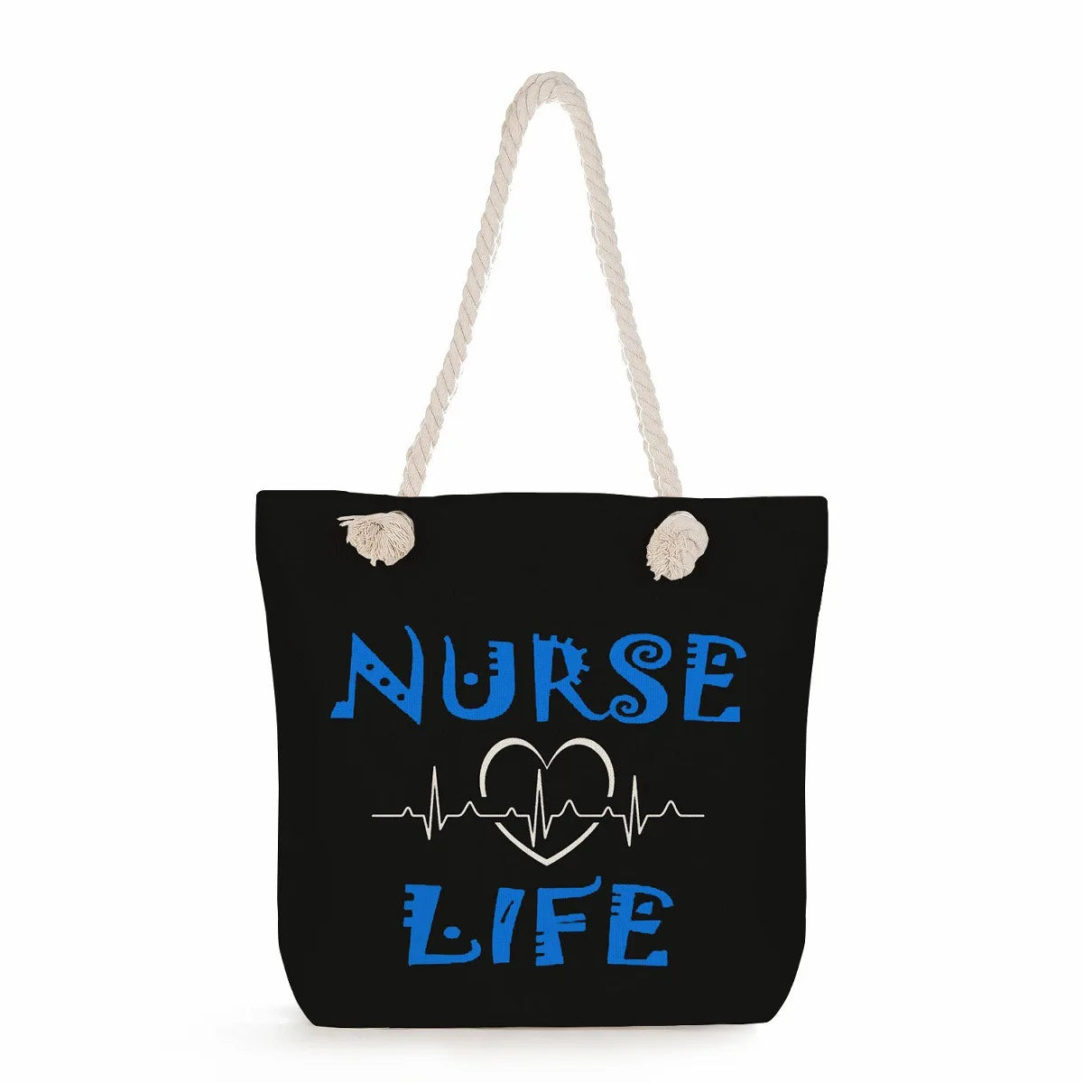 Printed Nurse Canvas Tote Bag