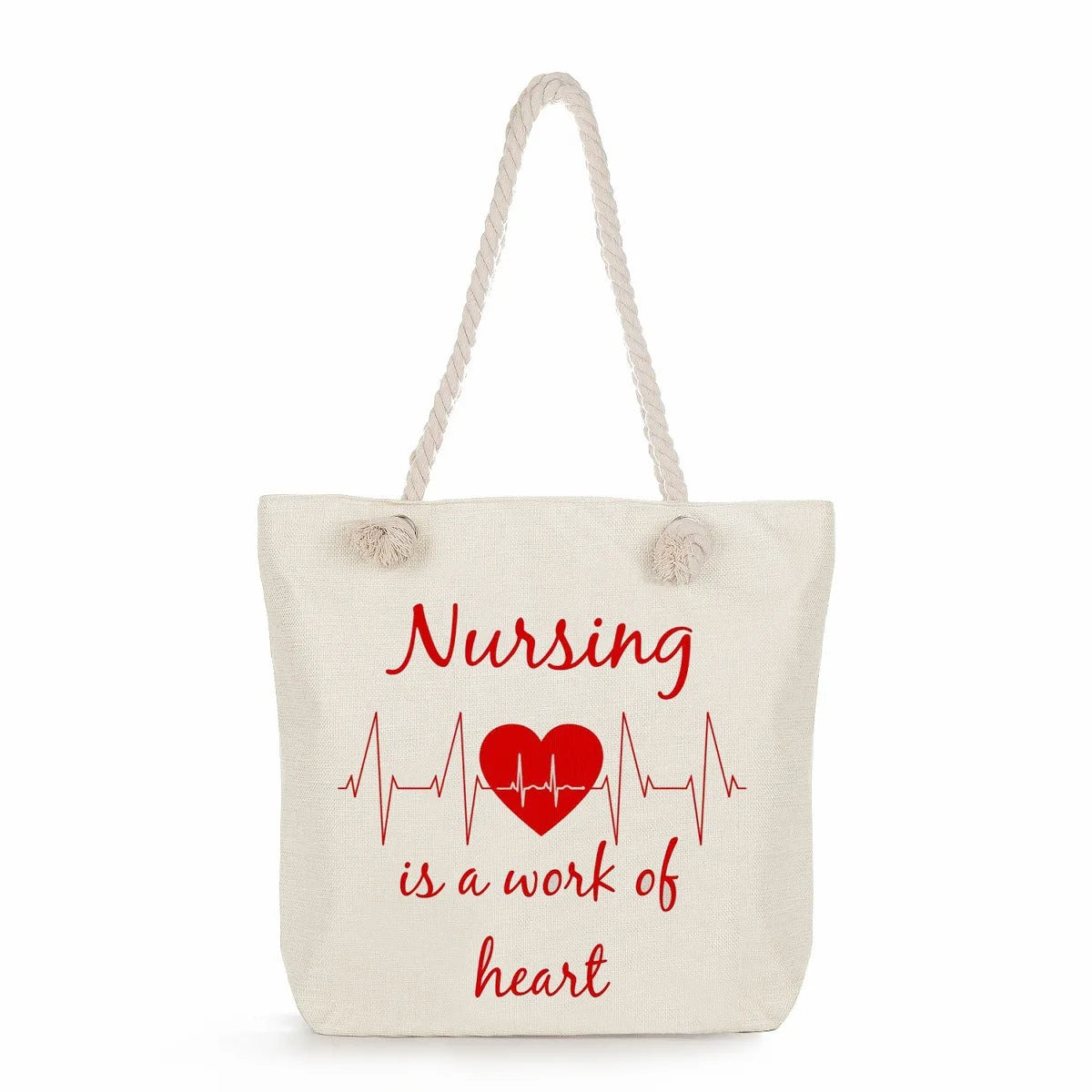 Printed Nurse Canvas Tote Bag