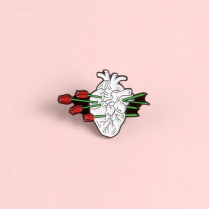 Medical Organ Enamel Brooch Set