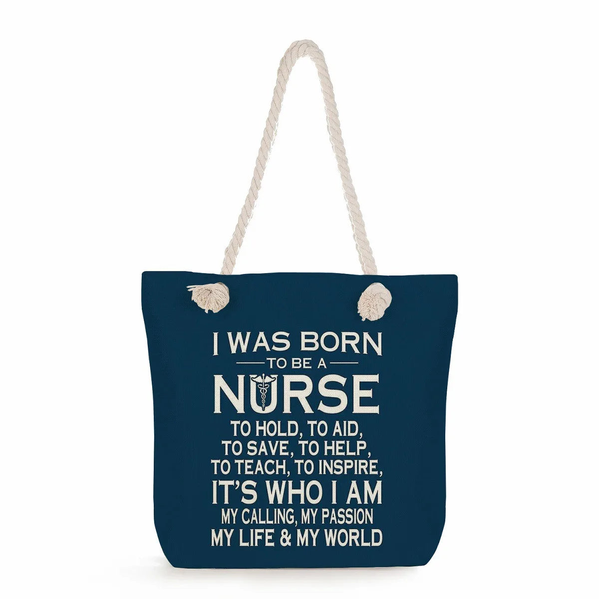 Printed Nurse Canvas Tote Bag