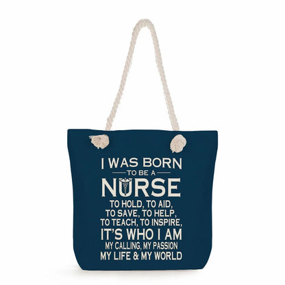 Printed Nurse Canvas Tote Bag