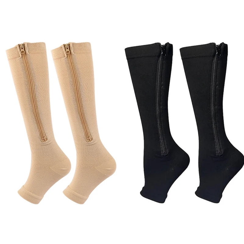 Zipper Compression Support Socks