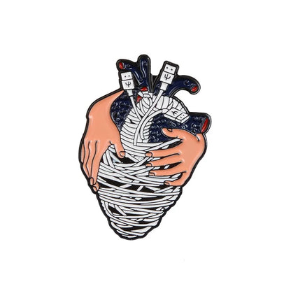 Medical Organ Enamel Brooch Set